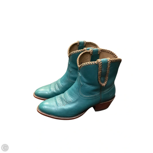 Boots Ankle Heels By Ariat In Teal, Size: 8