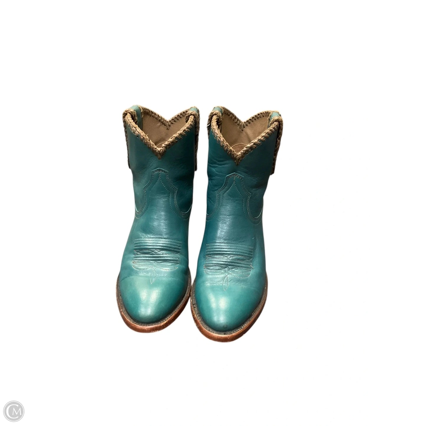 Boots Ankle Heels By Ariat In Teal, Size: 8