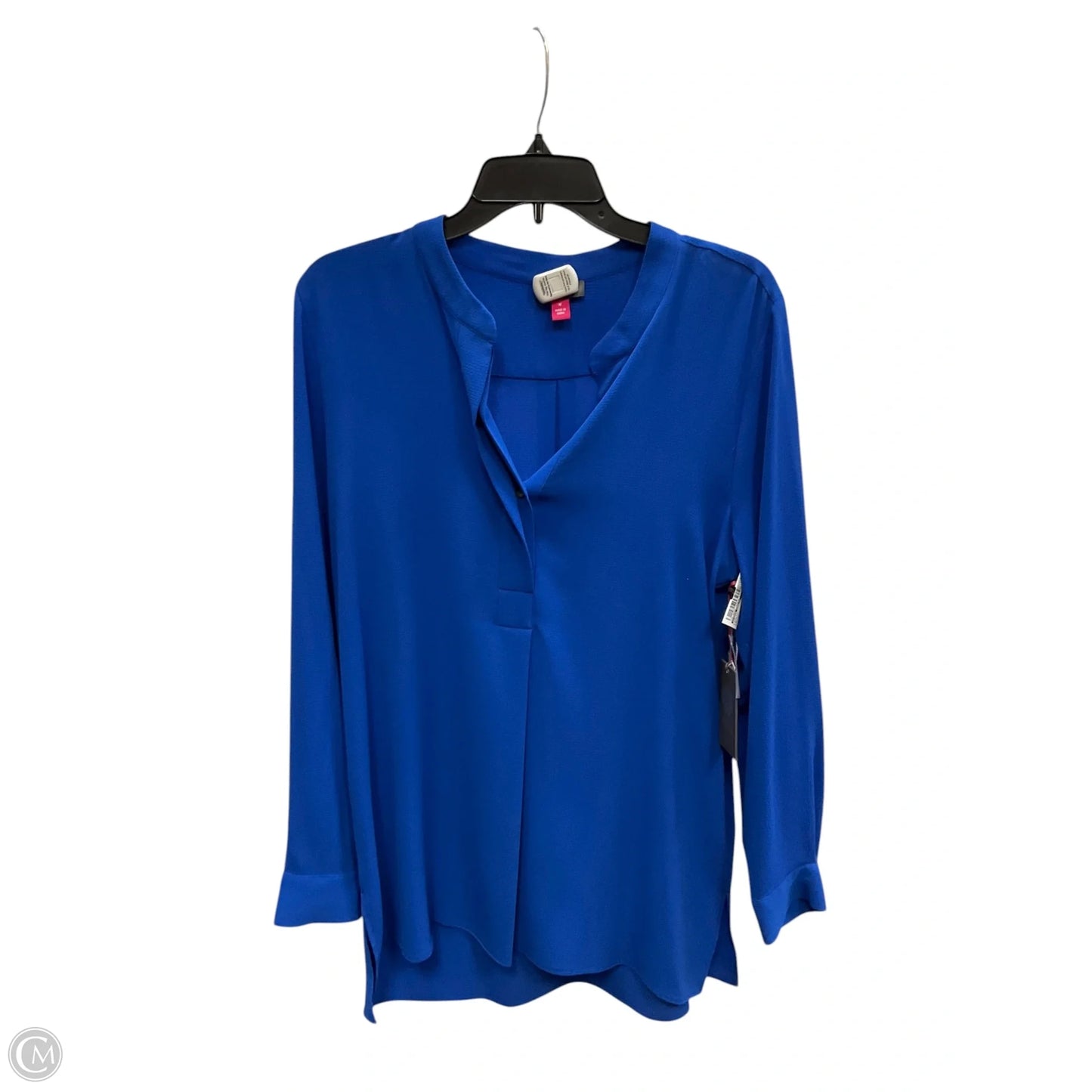 Top Long Sleeve By Vince Camuto In Blue, Size: M