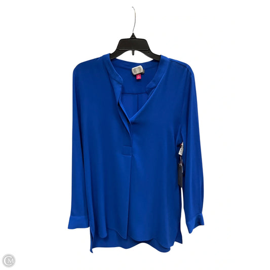 Top Long Sleeve By Vince Camuto In Blue, Size: M