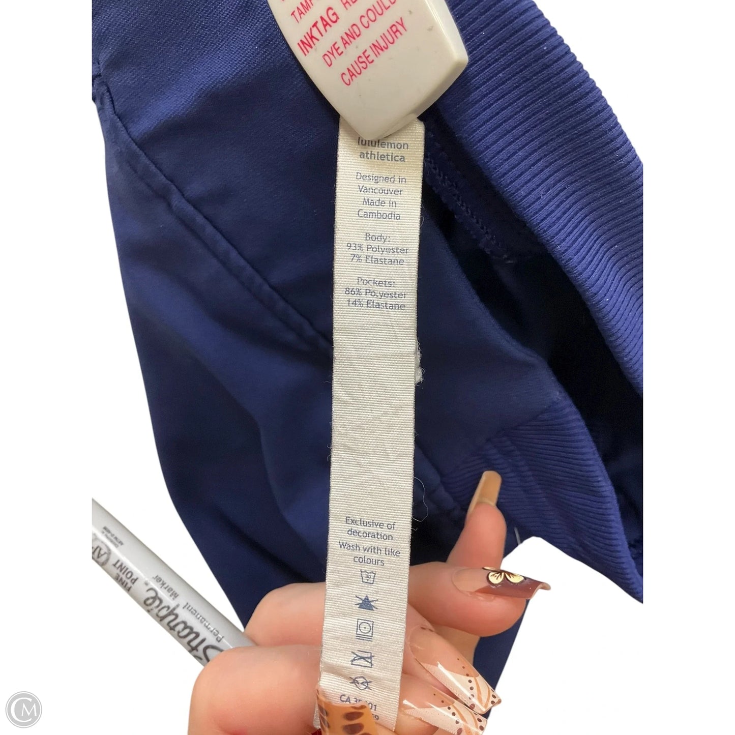 Athletic Pants By Lululemon In Navy, Size: 4