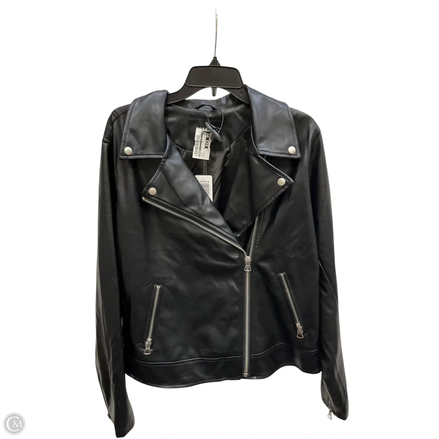 Jacket Moto By Torrid In Black, Size: 3x