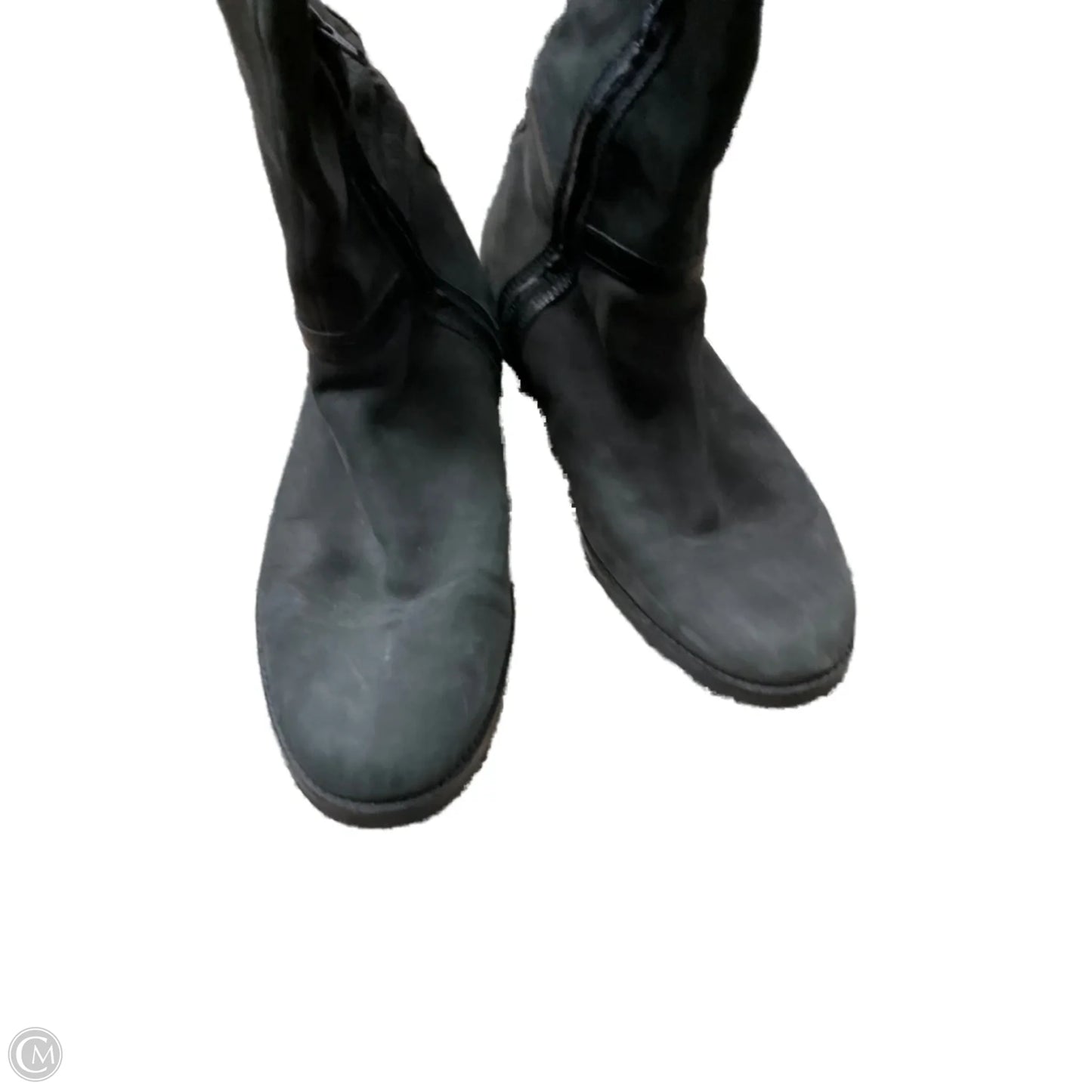 Boots Mid-calf Flats By Clothes Mentor In Black, Size: 9.5