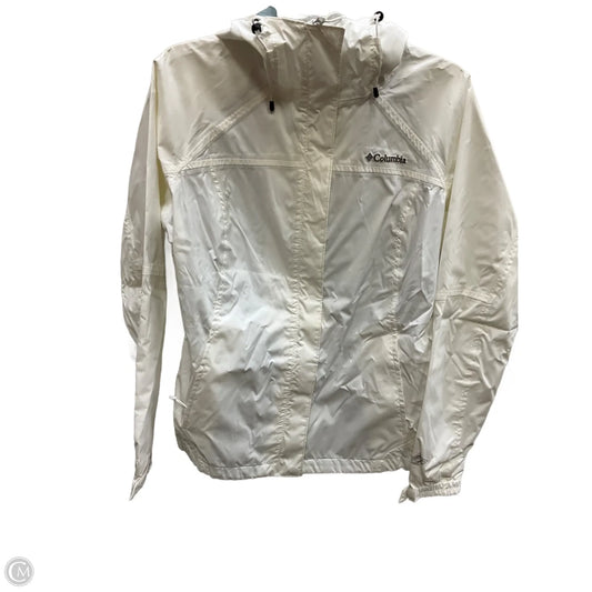 Jacket Windbreaker By Columbia In White, Size: M