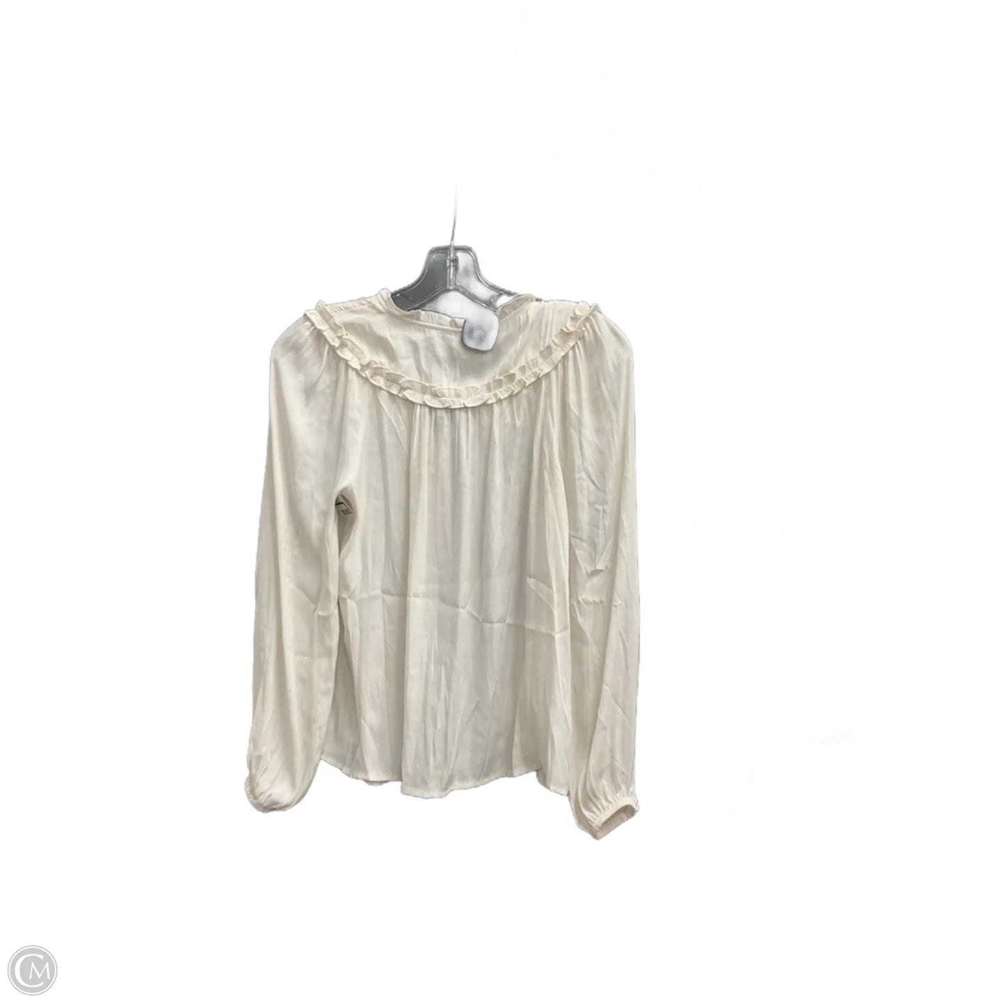 Blouse 3/4 Sleeve By Loft In White, Size: Xs