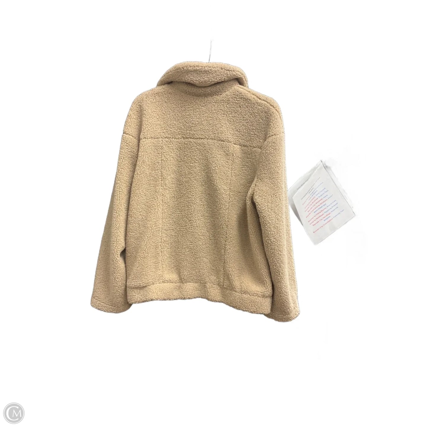 Jacket Faux Fur & Sherpa By Max Studio In Tan, Size: M