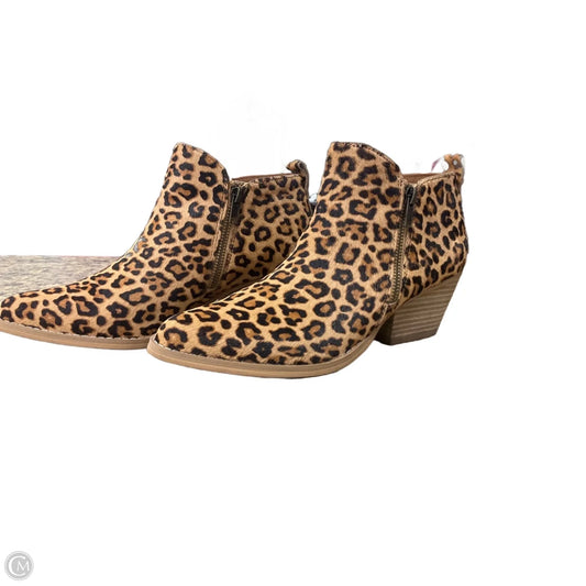 Boots Ankle Heels By Very Volatile In Animal Print, Size: 9