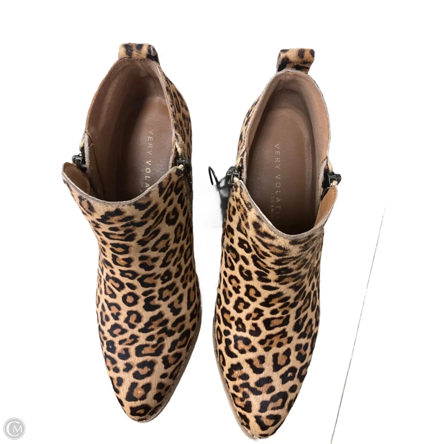 Boots Ankle Heels By Very Volatile In Animal Print, Size: 9