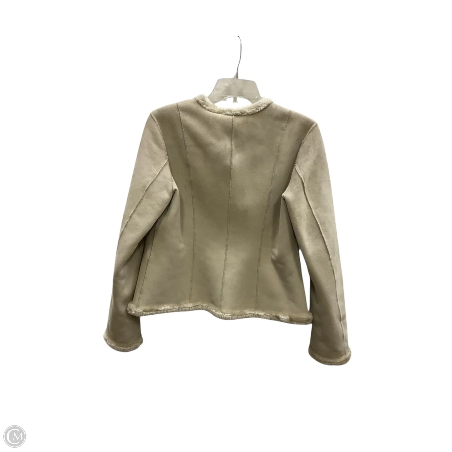 Jacket Faux Fur & Sherpa By Anne Klein In Tan, Size: Xs