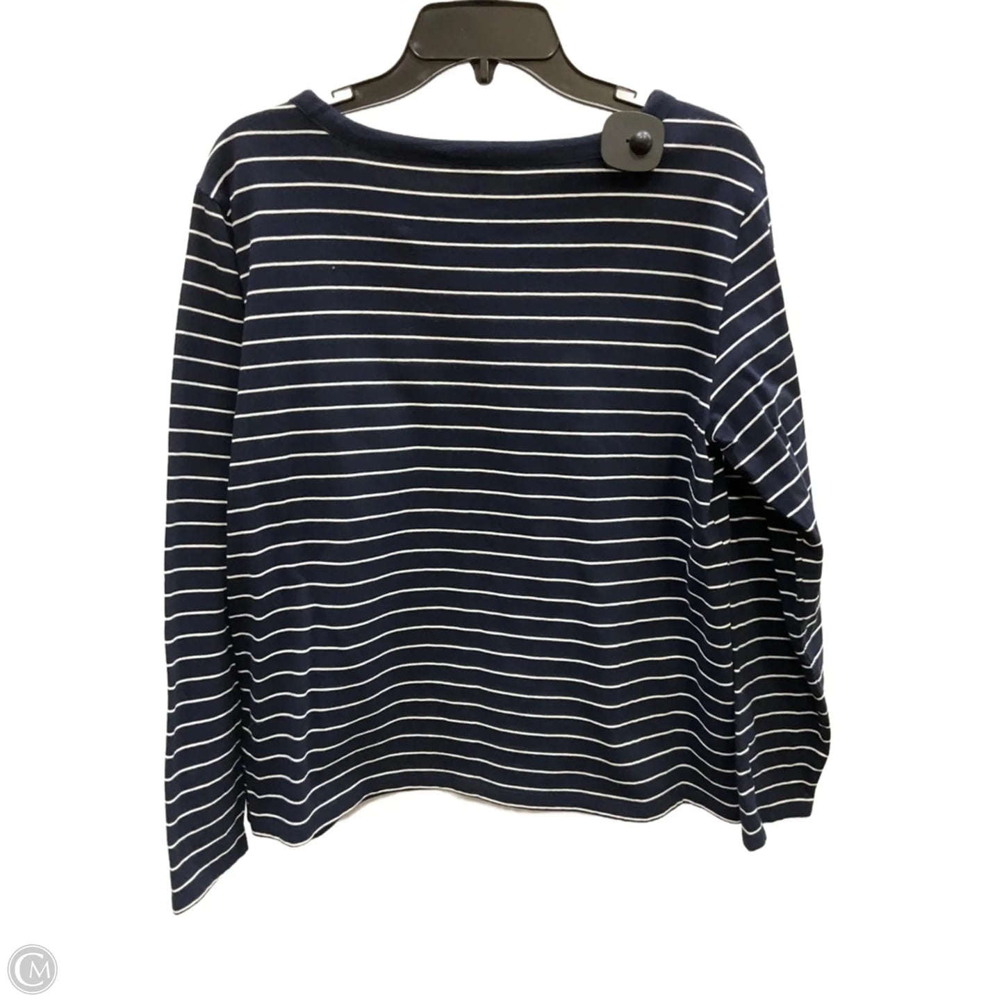 Top Long Sleeve By Talbots In Striped Pattern, Size: L