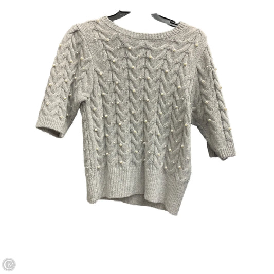 Sweater Short Sleeve By Zara In Grey, Size: L