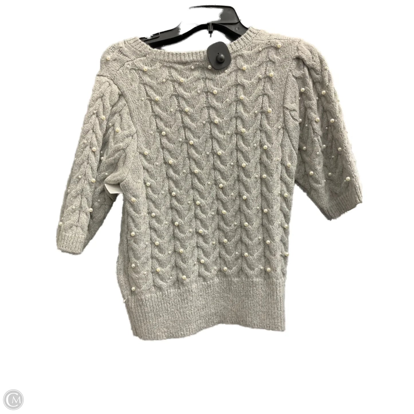Sweater Short Sleeve By Zara In Grey, Size: L