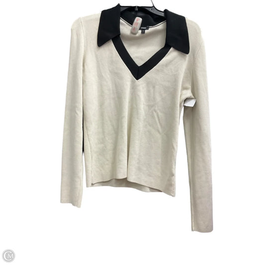 Top Long Sleeve By Express In Beige, Size: L