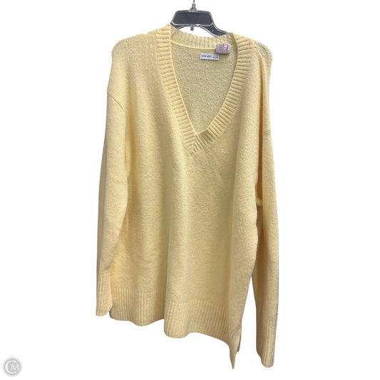 Sweater By Nine West In Yellow, Size: L