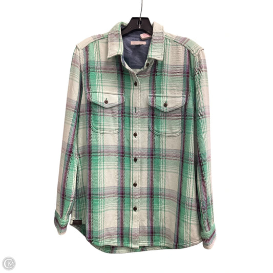 Blouse Long Sleeve By Clothes Mentor In Plaid Pattern, Size: Xs