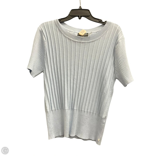 Top Short Sleeve Designer By Karl Lagerfeld In Blue, Size: Xl