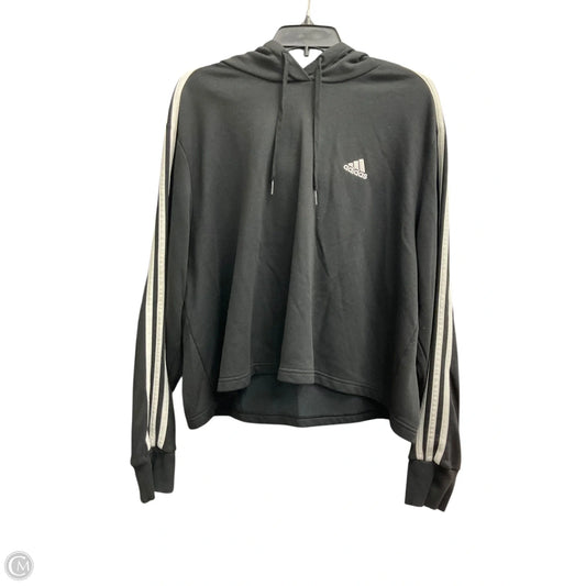 Sweatshirt Hoodie By Adidas In Black, Size: 2x