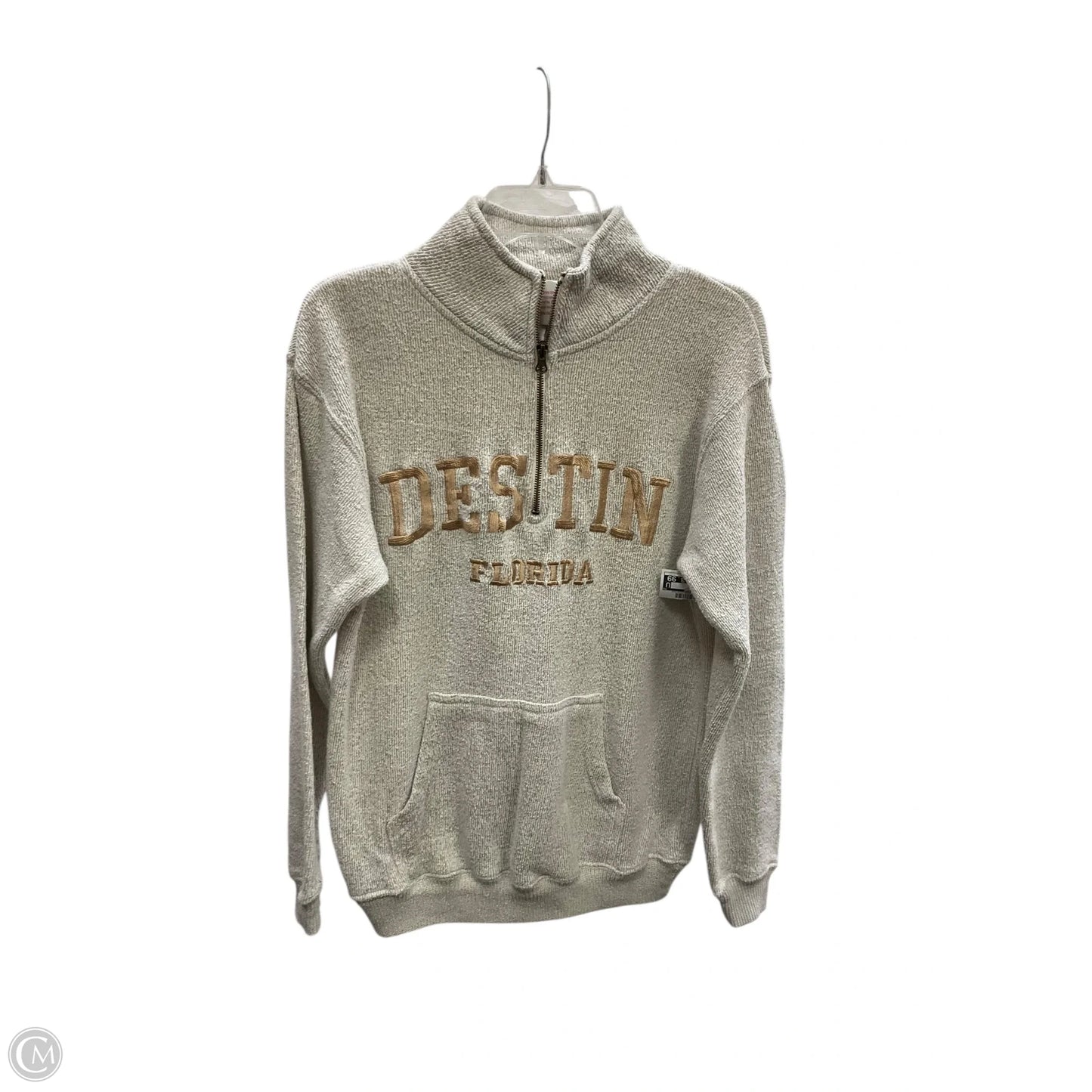 Sweatshirt Collar By Clothes Mentor In Beige, Size: M