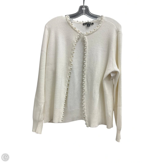 Cardigan By Boston Proper In White, Size: L