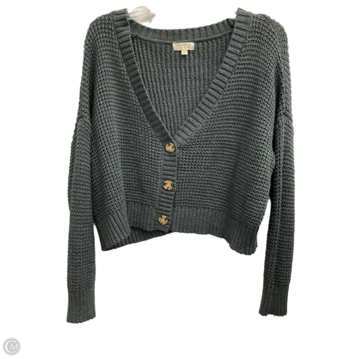 Cardigan By Clothes Mentor In Grey, Size: L