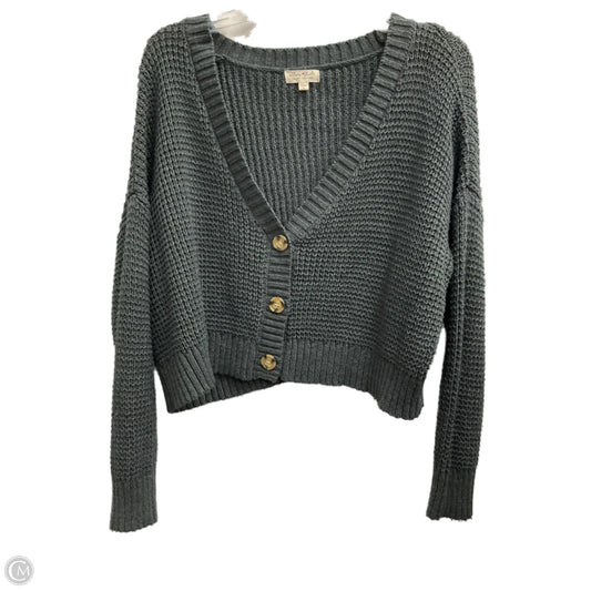 Cardigan By Clothes Mentor In Grey, Size: L
