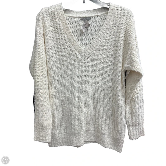Sweater By Falls Creek In White, Size: L