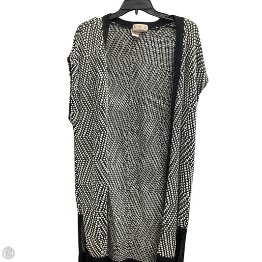 Poncho By Chicos In Black & White, Size: Xs