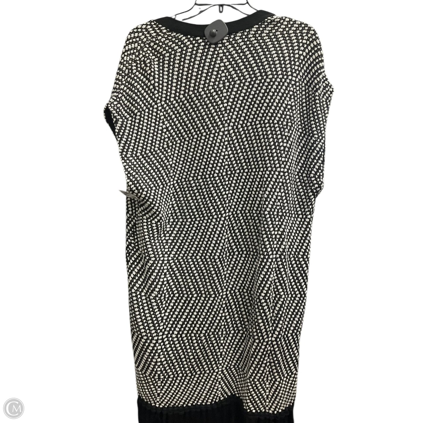 Poncho By Chicos In Black & White, Size: Xs