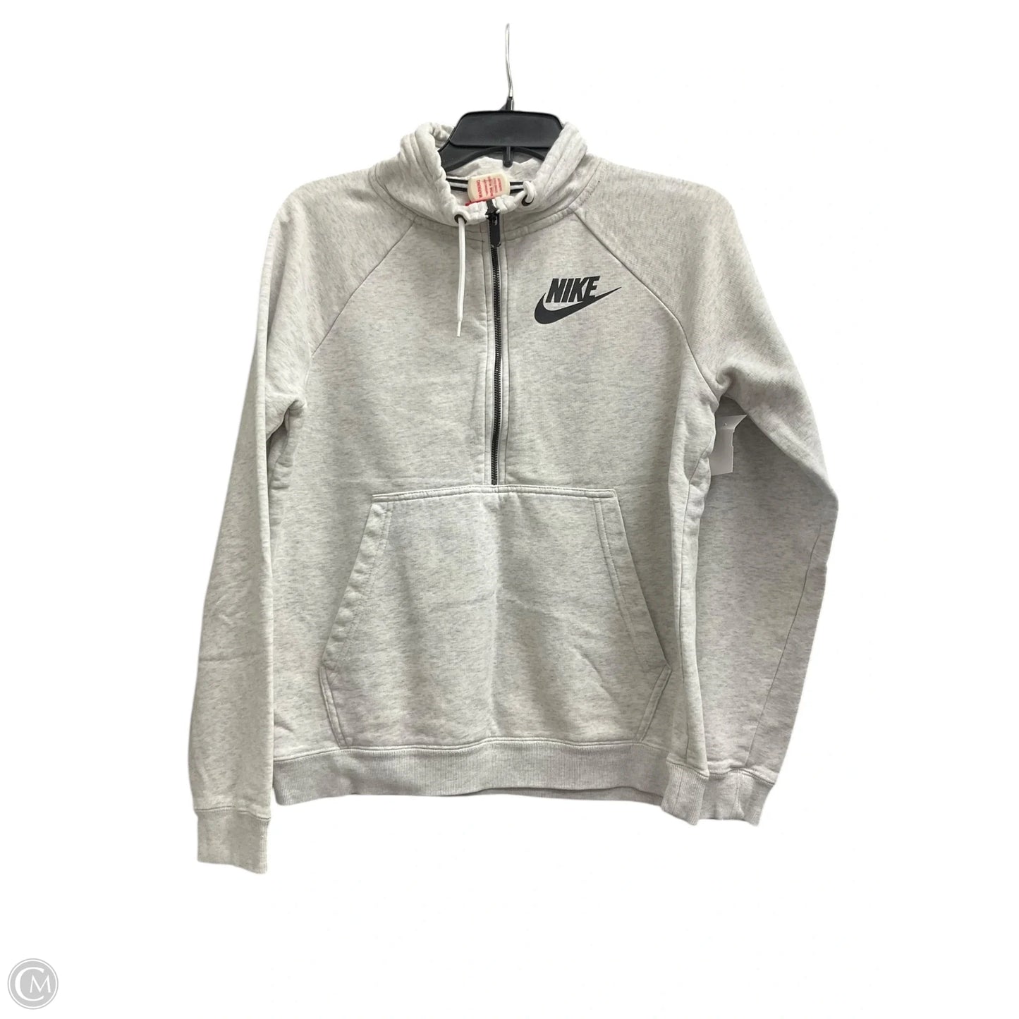 Sweatshirt Collar By Nike In Grey, Size: S