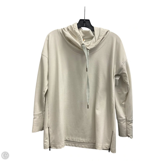 Sweatshirt Hoodie By Talbots In White, Size: M