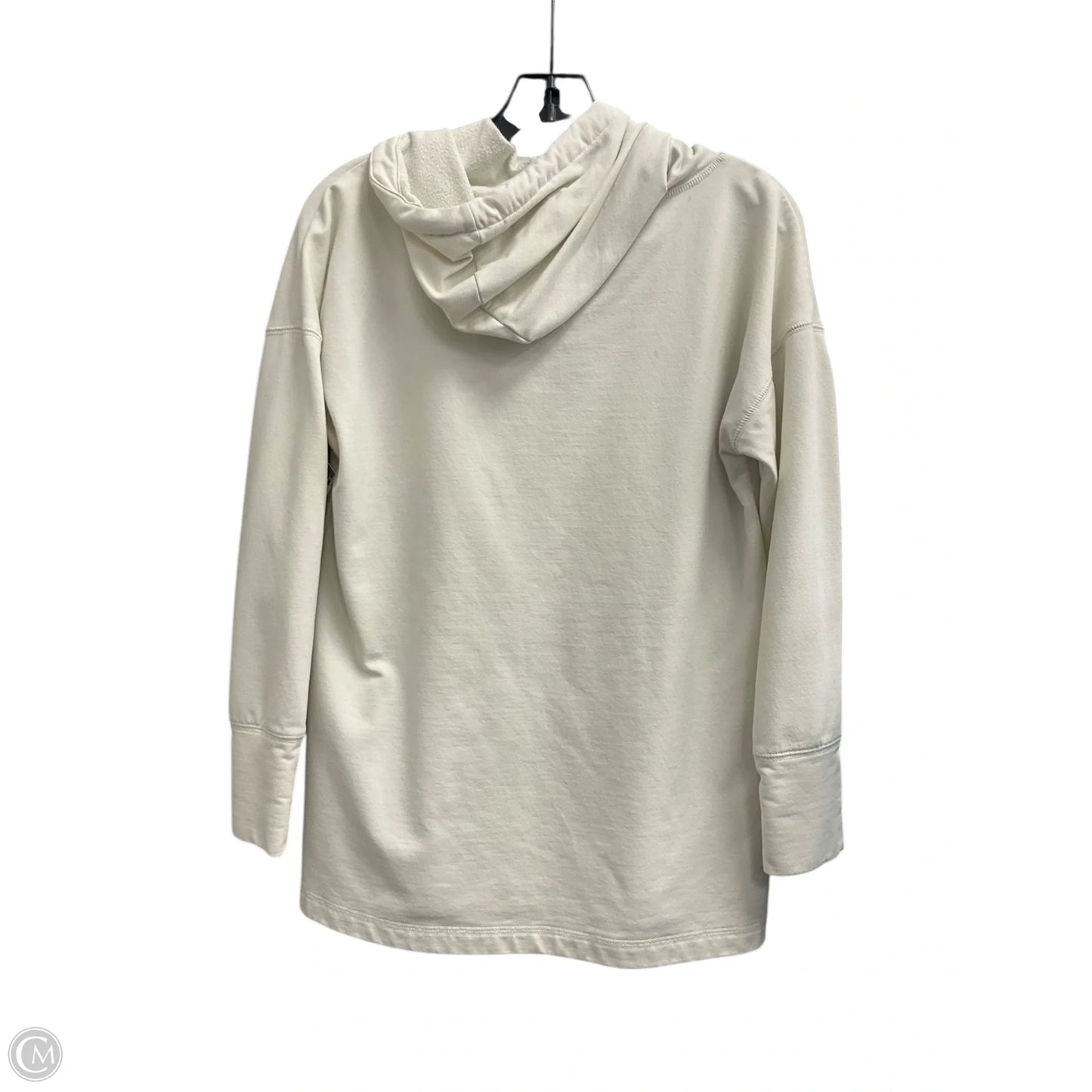 Sweatshirt Hoodie By Talbots In White, Size: M