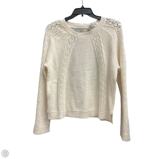 Sweater By Loft In White, Size: L