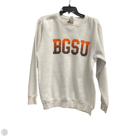 Sweatshirt Crewneck By Clothes Mentor In White, Size: S