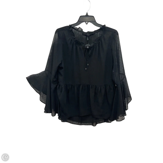 Top Long Sleeve By White House Black Market In Black, Size: 14