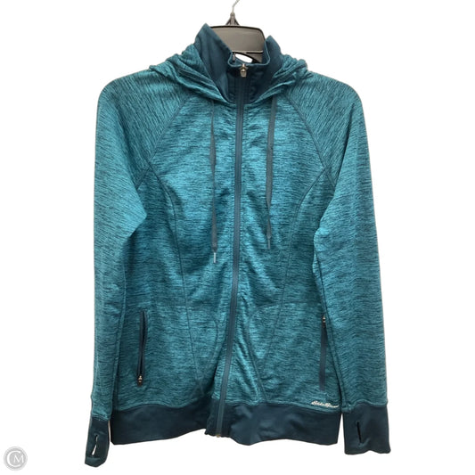 Athletic Jacket By Eddie Bauer In Blue, Size: M
