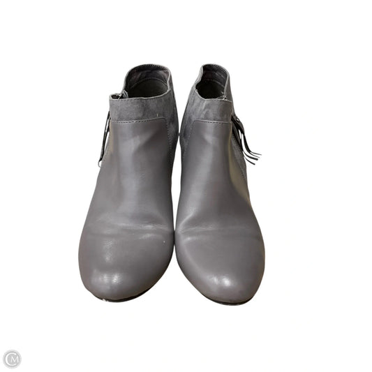 Boots Ankle Heels By Laundry In Grey, Size: 7.5