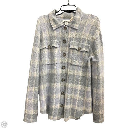 Blouse Long Sleeve By William Rast In Plaid Pattern, Size: L