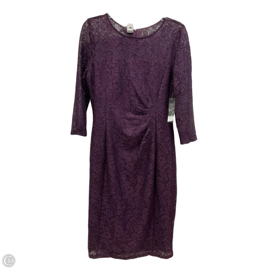 Dress Party Midi By Tahari In Purple, Size: S