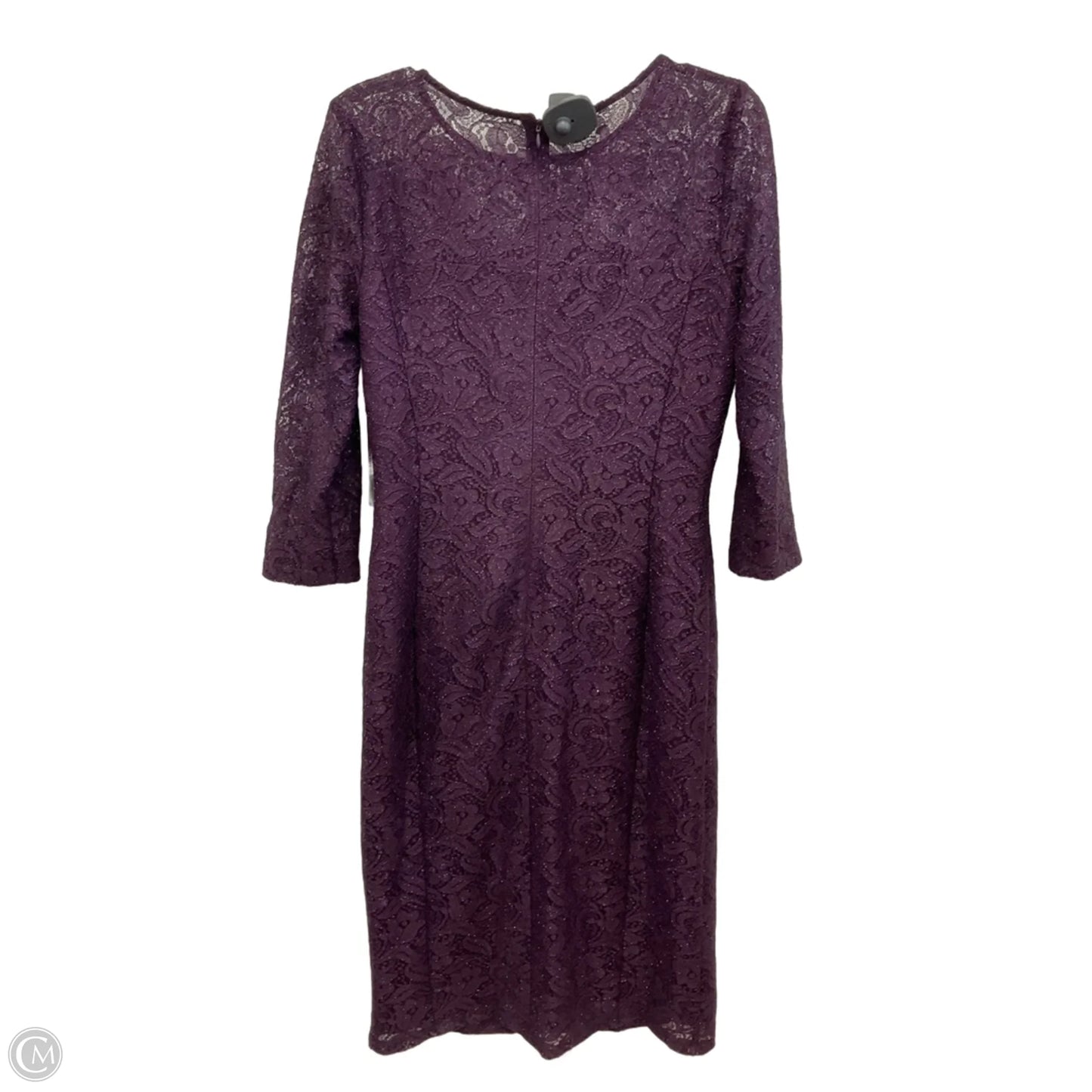 Dress Party Midi By Tahari In Purple, Size: S