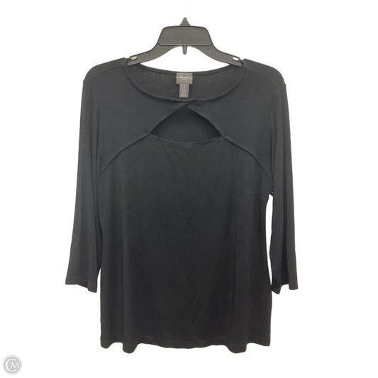 Top Long Sleeve By Chicos In Black, Size: M