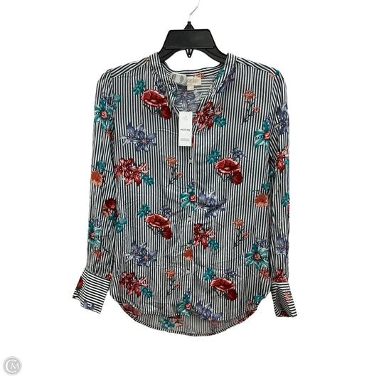 Blouse 3/4 Sleeve By Loft In Floral Print, Size: Xs
