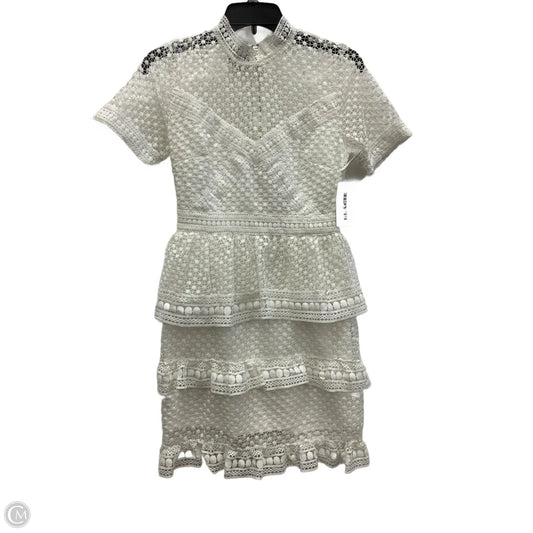 Dress Casual Midi By Clothes Mentor In White, Size: S