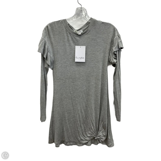 Top Long Sleeve By Love Fire In Grey, Size: Xs