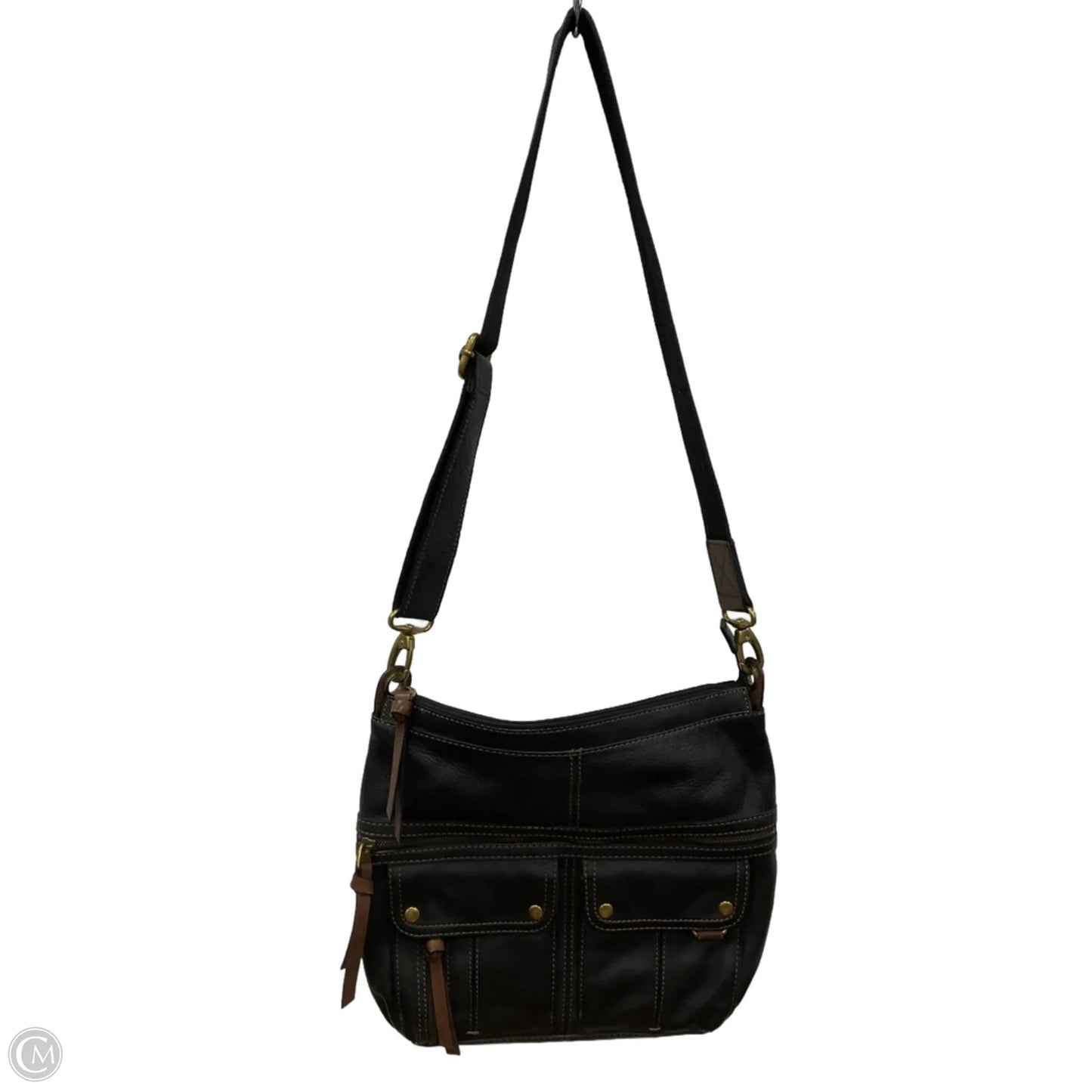 Crossbody Leather By Fossil, Size: Large