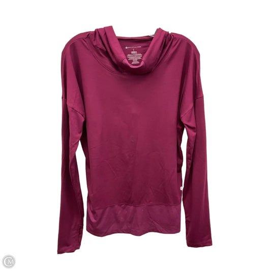 Athletic Top Long Sleeve Hoodie By Bally In Pink, Size: L