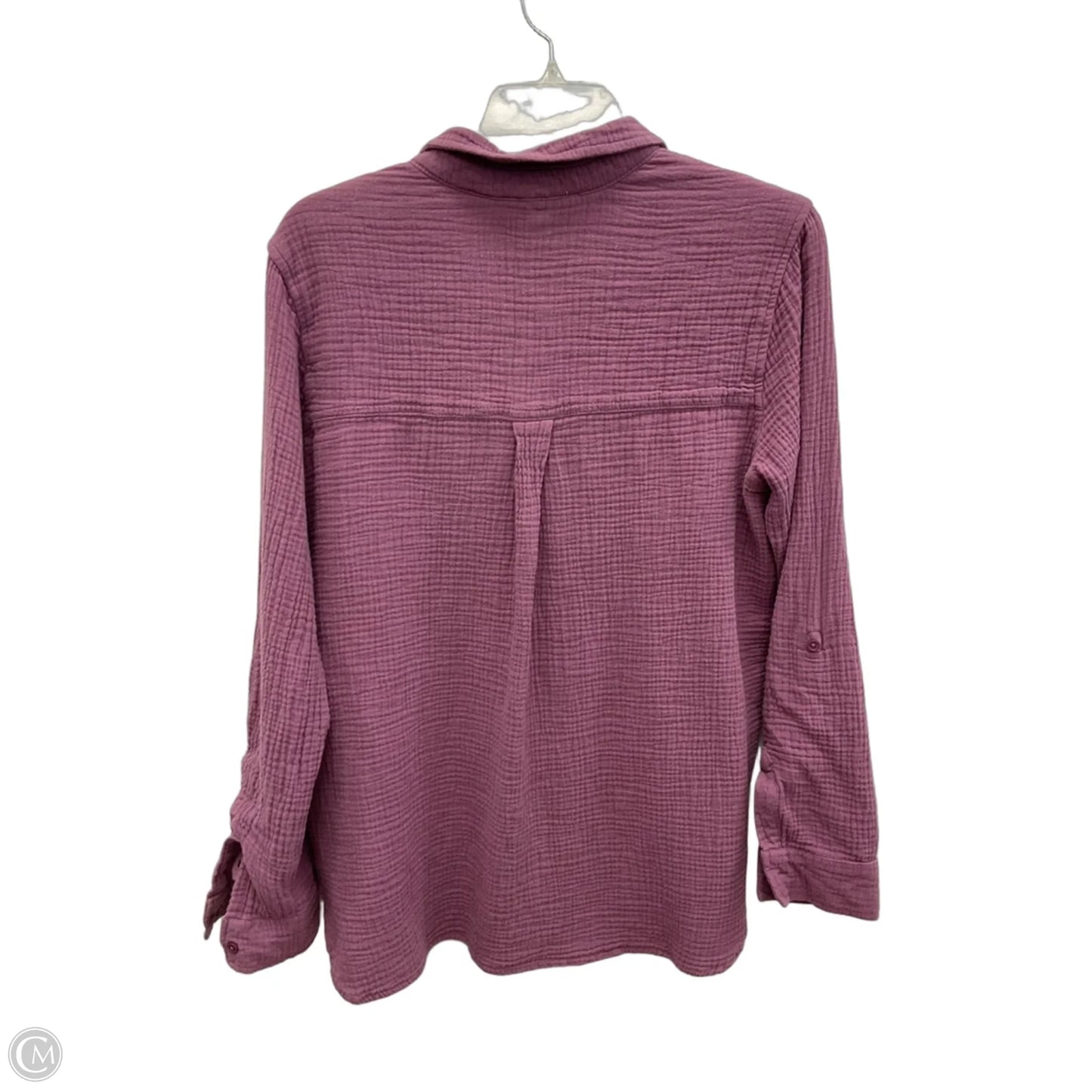 Blouse Long Sleeve By Anne Klein In Purple, Size: M