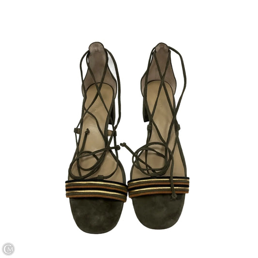 Sandals Heels Block By Ann Taylor In Green, Size: 10
