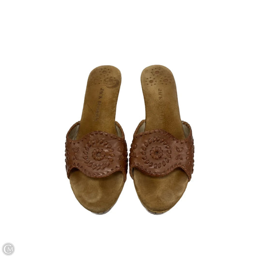 Sandals Heels Wedge By Jack Rogers In Brown, Size: 10