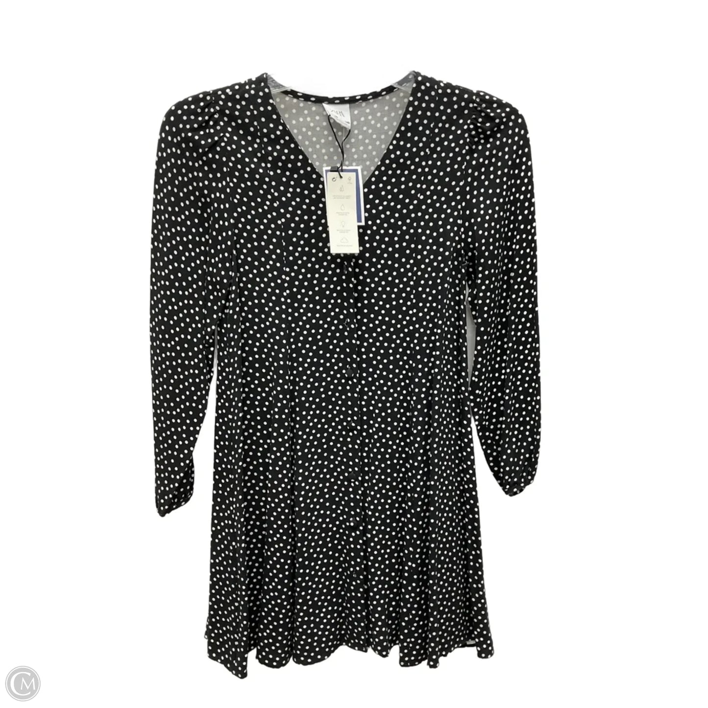 Blouse Long Sleeve By Zara In Polkadot Pattern, Size: M