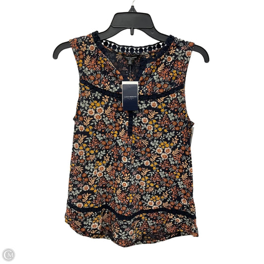 Top Sleeveless By Lucky Brand In Floral Print, Size: S